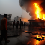 Bangladesh fire burns