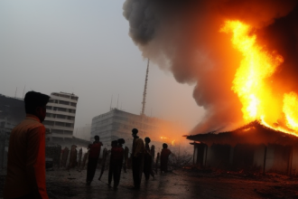 Bangladesh fire burns