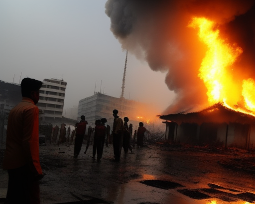 Bangladesh fire burns